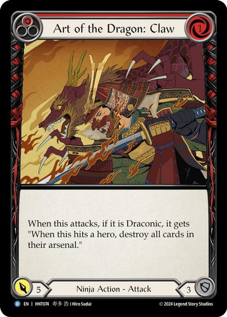 Art of the Dragon: Claw - The Hunted Flesh and Blood trading card