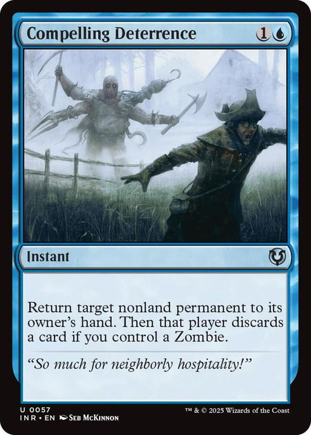 Compelling Deterrence trading card from Innistrad Remastered Compelling Deterrence - Innistrad Remastered Magic: The Gathering trading card
