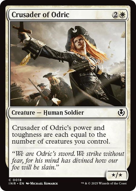 Crusader of Odric trading card from Innistrad Remastered Crusader of Odric - Innistrad Remastered Magic: The Gathering trading card