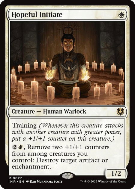 Hopeful Initiate trading card from Innistrad Remastered Hopeful Initiate - Innistrad Remastered Magic: The Gathering trading card