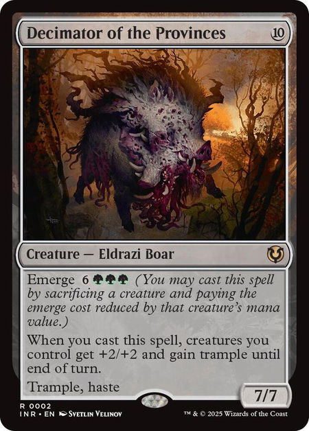 Decimator of the Provinces trading card from Innistrad Remastered Decimator of the Provinces - Innistrad Remastered Magic: The Gathering trading card