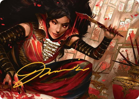 Blood Artist Art Card (Gold-Stamped Signature) trading card from Art Series: Innistrad Remastered Blood Artist Art Card (Gold-Stamped Signature) - Art Series: Innistrad Remastered Magic: The Gathering trading card