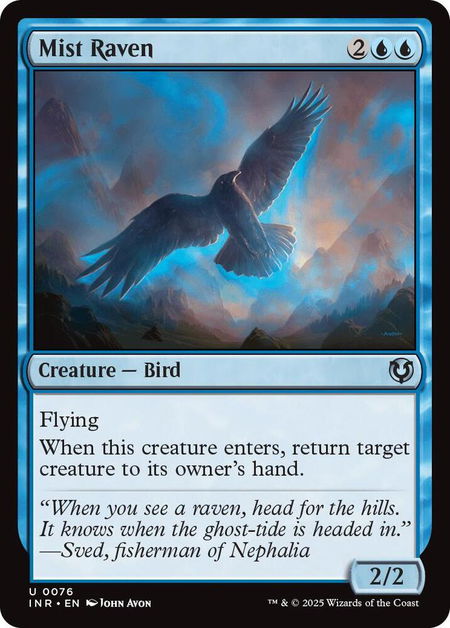 Mist Raven - Innistrad Remastered Magic: The Gathering trading card
