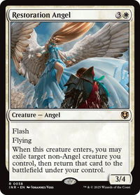 Restoration Angel - Innistrad Remastered (INR) #38 - Rare Magic: The Gathering Trading Card