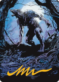 Krallenhorde Howler Art Card (Gold-Stamped Signature) - Art Series: Innistrad Remastered (AAINR) #19 - Special Magic: The Gathering Trading Card