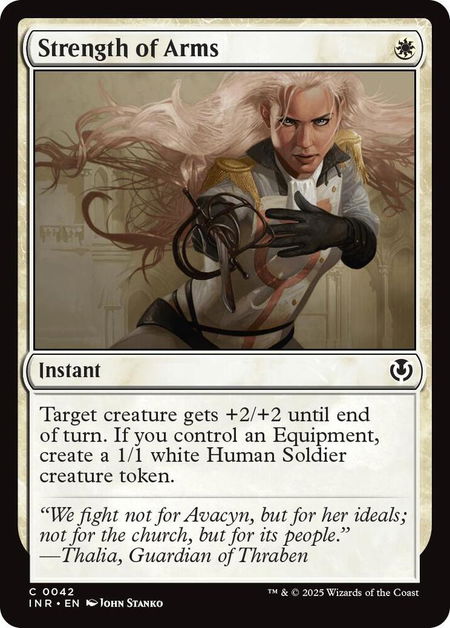 Strength of Arms trading card from Innistrad Remastered Strength of Arms - Innistrad Remastered Magic: The Gathering trading card