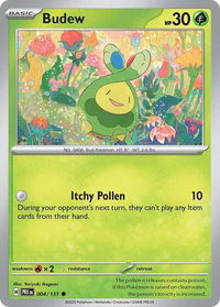 Budew - SV: Prismatic Evolutions (PRE) #004/131 - Common Pokémon Trading Card
