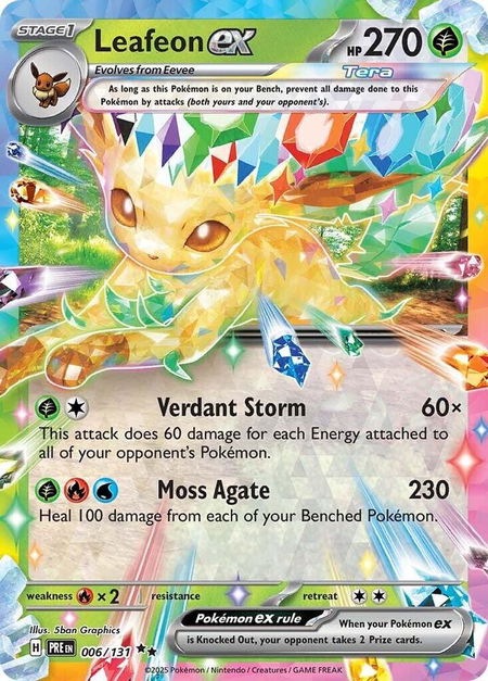 Leafeon ex - 006/131 - SV: Prismatic Evolutions Pokémon trading card