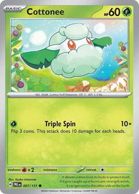 Cottonee - SV: Prismatic Evolutions (PRE) #007/131 - Common Pokémon Trading Card
