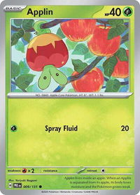 Applin - SV: Prismatic Evolutions (PRE) #009/131 - Common Pokémon Trading Card
