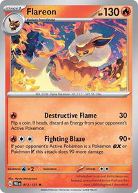 Flareon - SV: Prismatic Evolutions (PRE) #013/131 - Rare Pokémon Trading Card