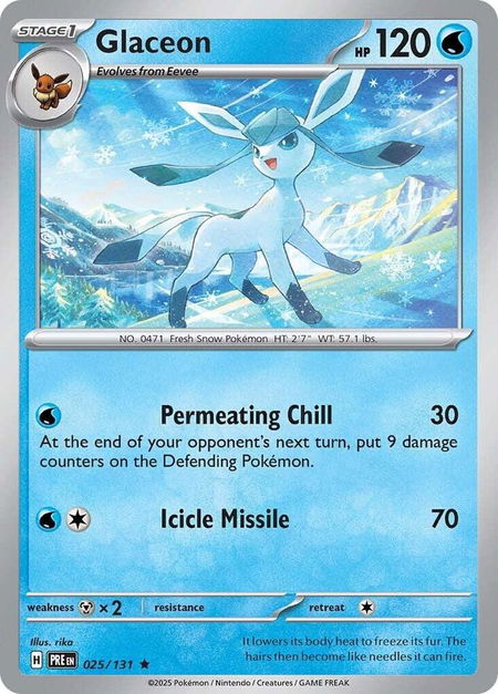 Glaceon - SV: Prismatic Evolutions Pokémon trading card