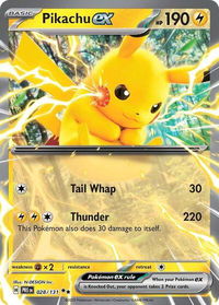 Pikachu ex - 028/131 - SV: Prismatic Evolutions (PRE) #028/131 - Double Rare Pokémon Trading Card