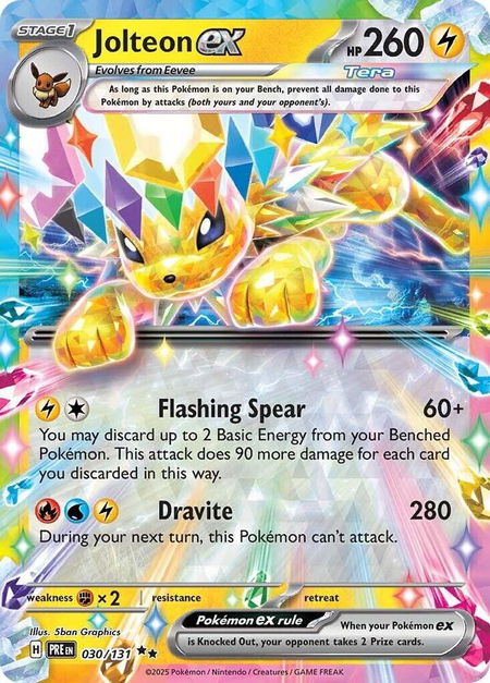 Jolteon ex - 030/131 - SV: Prismatic Evolutions Pokémon trading card