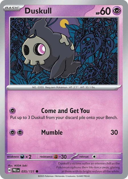 Duskull - SV: Prismatic Evolutions Pokémon trading card