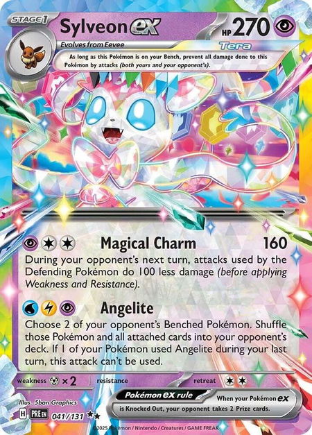 Sylveon ex - 041/131 - SV: Prismatic Evolutions Pokémon trading card