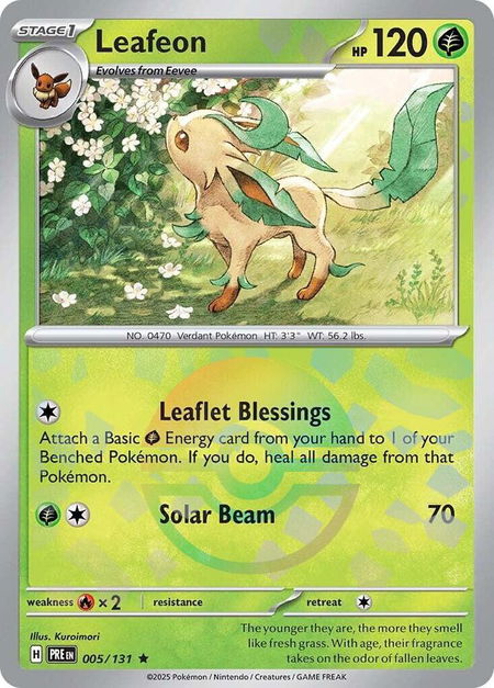 Leafeon (Poke Ball Pattern) - SV: Prismatic Evolutions Pokémon trading card