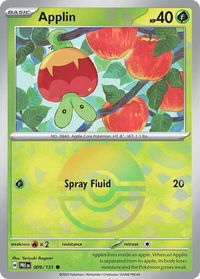 Applin (Poke Ball Pattern) - SV: Prismatic Evolutions (PRE) #009/131 - Common Pokémon Trading Card