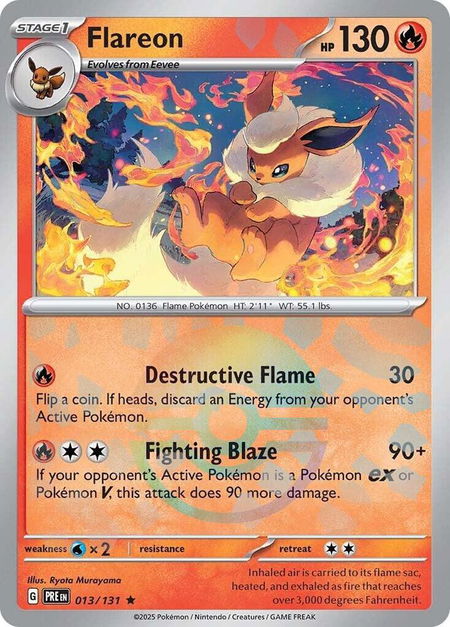 Flareon (Poke Ball Pattern) - SV: Prismatic Evolutions Pokémon trading card
