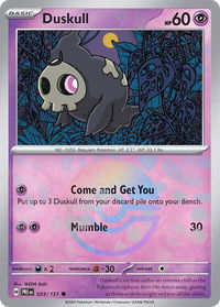 Duskull (Poke Ball Pattern) - SV: Prismatic Evolutions (PRE) #035/131 - Common Pokémon Trading Card