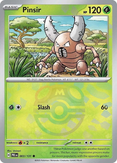 Pinsir (Master Ball Pattern) - SV: Prismatic Evolutions Pokémon trading card