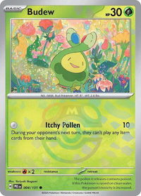 Budew (Master Ball Pattern) - SV: Prismatic Evolutions (PRE) #004/131 - Common Pokémon Trading Card