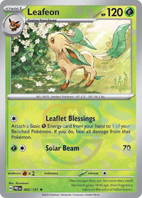 Leafeon (Master Ball Pattern) - SV: Prismatic Evolutions (PRE) #005/131 - Rare Pokémon Trading Card