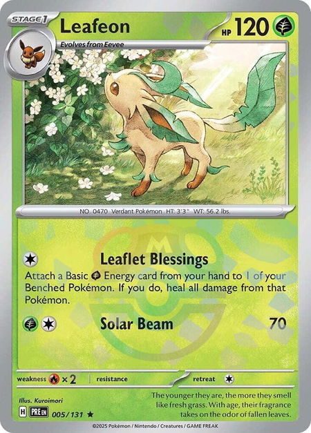 Leafeon (Master Ball Pattern) - SV: Prismatic Evolutions Pokémon trading card