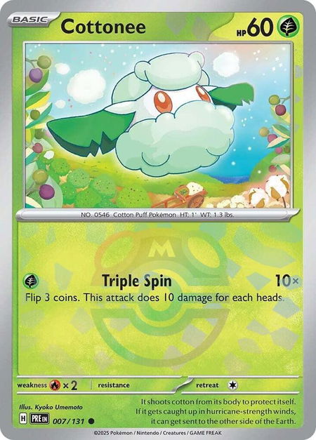 Cottonee (Master Ball Pattern) - SV: Prismatic Evolutions Pokémon trading card