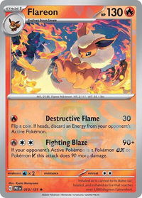 Flareon (Master Ball Pattern) - SV: Prismatic Evolutions (PRE) #013/131 - Rare Pokémon Trading Card