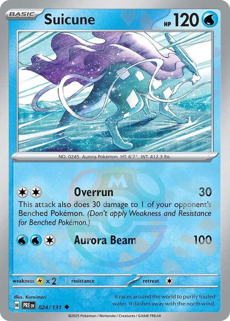 Suicune (Master Ball Pattern) - SV: Prismatic Evolutions Pokémon trading card