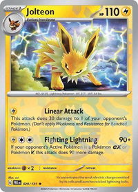Jolteon (Master Ball Pattern) - SV: Prismatic Evolutions (PRE) #029/131 - Rare Pokémon Trading Card
