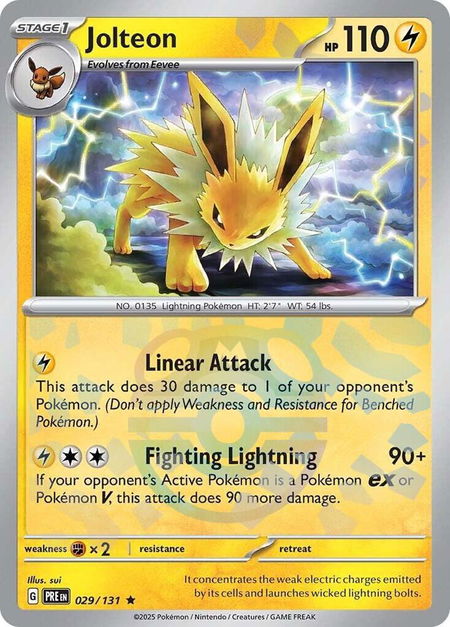 Jolteon (Master Ball Pattern) - SV: Prismatic Evolutions Pokémon trading card