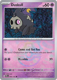 Duskull (Master Ball Pattern) - SV: Prismatic Evolutions (PRE) #035/131 - Common Pokémon Trading Card