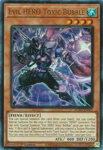 Evil HERO Toxic Bubble - Supreme Darkness (SUDA) #SUDA-EN001 - Ultra Rare YuGiOh Trading Card