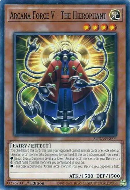 Arcana Force V - The Hierophant - Supreme Darkness YuGiOh trading card