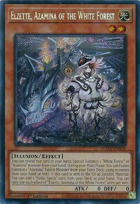 Elzette, Azamina of the White Forest - Supreme Darkness YuGiOh trading card