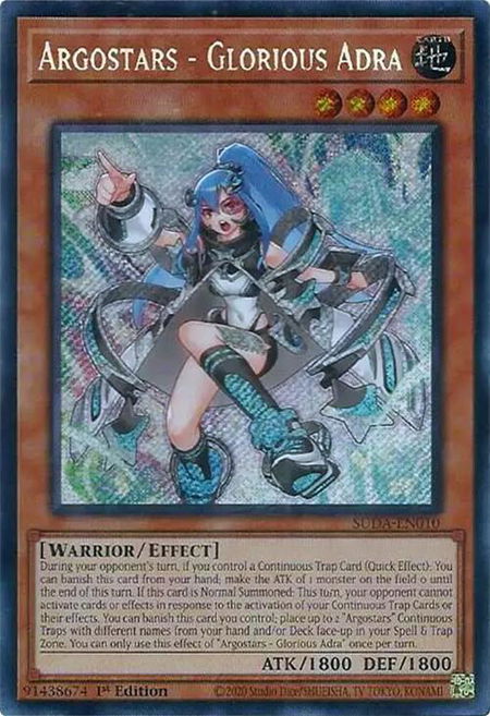 Argostars - Glorious Adra - Supreme Darkness YuGiOh trading card