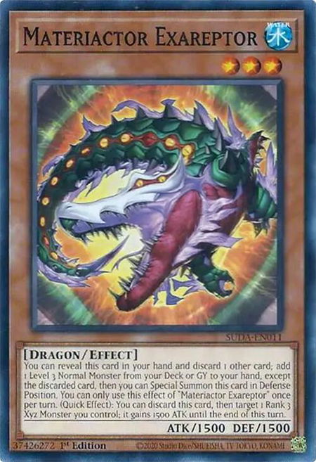 Materiactor Exareptor - Supreme Darkness YuGiOh trading card