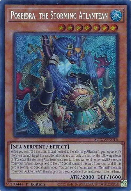 Poseidra, the Storming Atlantean - Supreme Darkness YuGiOh trading card