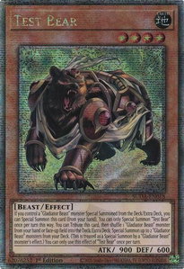 Test Bear (Quarter Century Secret Rare) - Supreme Darkness (SUDA) #SUDA-EN018 - Quarter Century Secret Rare YuGiOh Trading Card