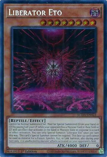 Liberator Eto - Supreme Darkness YuGiOh trading card