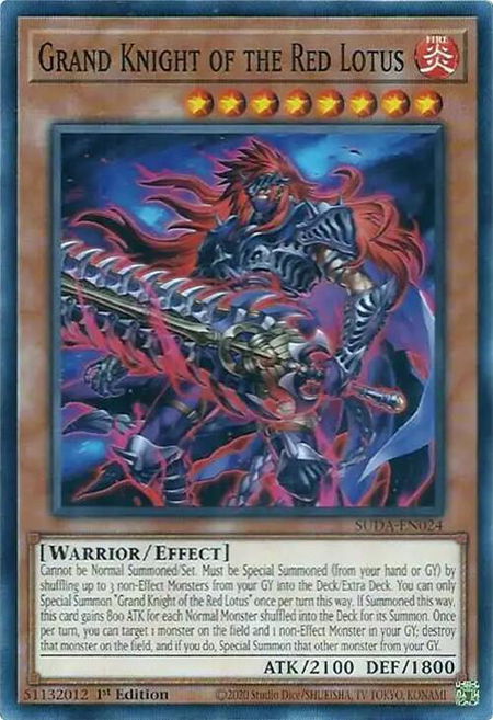 Grand Knight of the Red Lotus - Supreme Darkness YuGiOh trading card