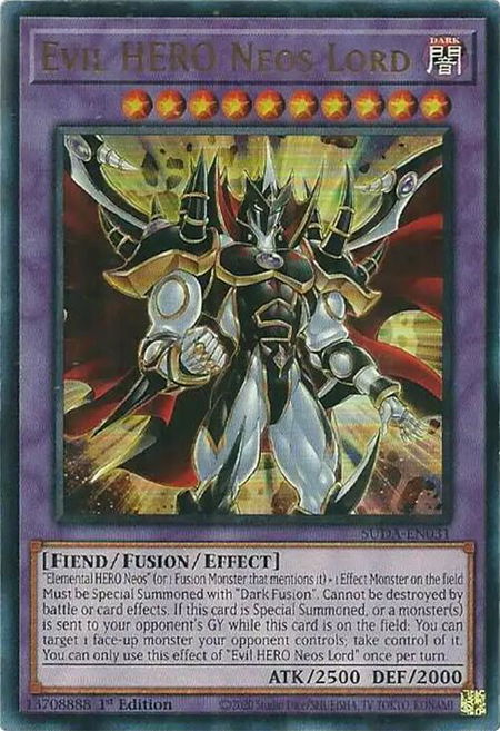 Evil HERO Neos Lord - Supreme Darkness YuGiOh trading card