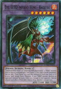 Evil HERO Inferno Wing - Backfire - Supreme Darkness (SUDA) #SUDA-EN032 - Super Rare YuGiOh Trading Card