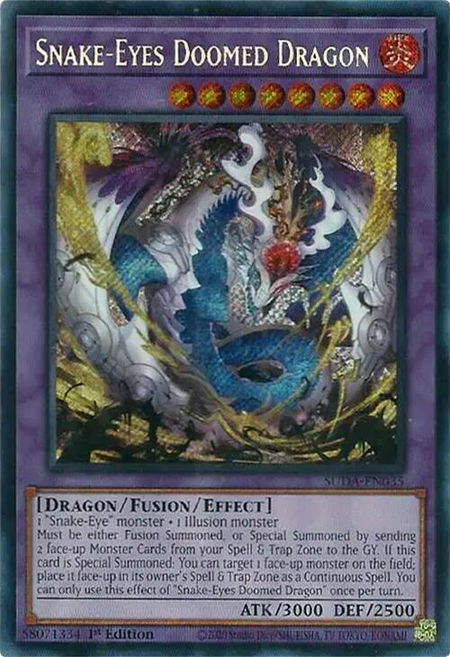 Snake-Eyes Doomed Dragon - Supreme Darkness YuGiOh trading card