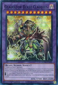 Gladiator Beast Claudius - Supreme Darkness (SUDA) #SUDA-EN038 - Super Rare YuGiOh Trading Card