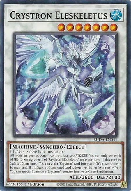 Crystron Eleskeletus - Supreme Darkness YuGiOh trading card