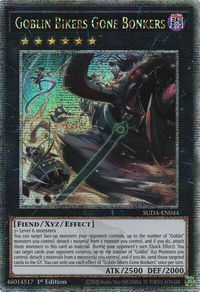 Goblin Bikers Gone Bonkers (Quarter Century Secret Rare) - Supreme Darkness (SUDA) #SUDA-EN044 - Quarter Century Secret Rare YuGiOh Trading Card