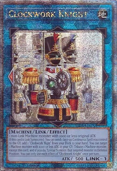 Clockwork Knight (Quarter Century Secret Rare) - Supreme Darkness YuGiOh trading card